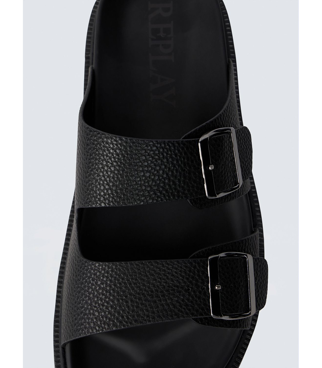 ダブルバンドフラットソールサンダル 詳細画像 ブラック 5